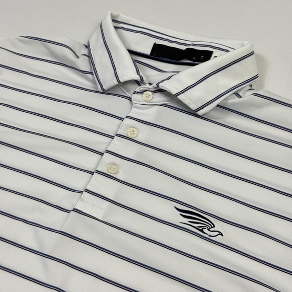 Ralph Lauren Other - RLX Ralph Lauren Polo Shirt Mens Large White Striped‎ Golf Stretch Performance